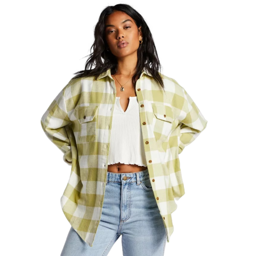 Billabong Let It Go Flannel Womens Green