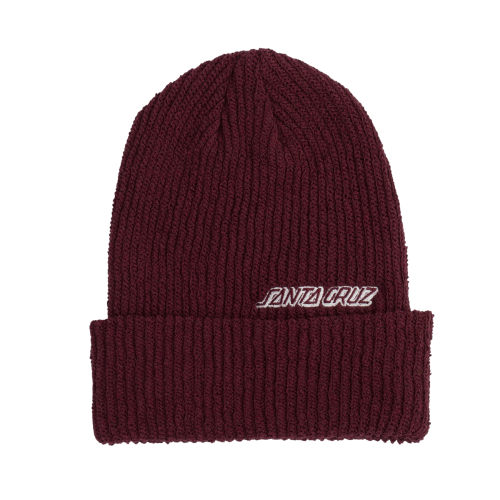 Santa Cruz Outline Strip Beanie Long Shoreman Hat Unisex Eco Washed Teja