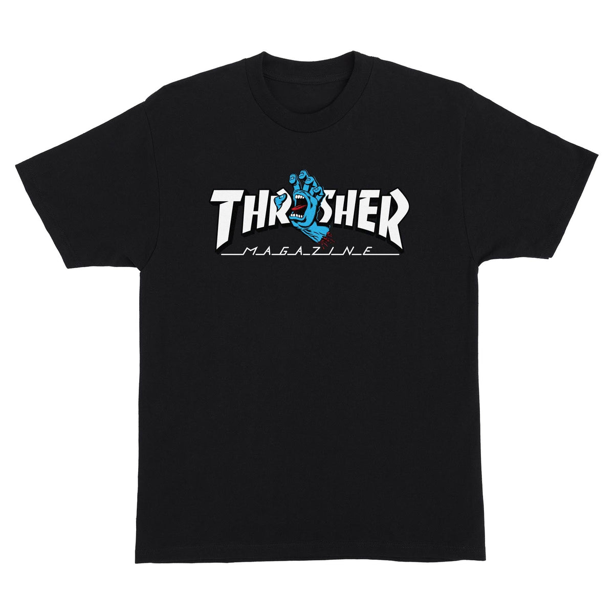 Santa Cruz X Thrasher Screaming Logo Heavyweight T-Shirt Mens Black