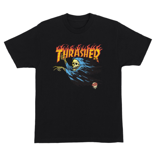 Santa Cruz X Thrasher O'Brien Reaper Heavyweight T-Shirt Mens Black