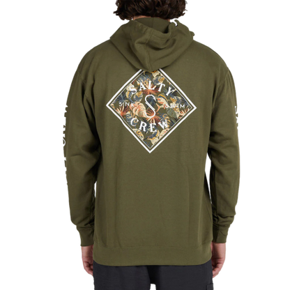Salty Crew Tippet Shores Hood Fleece  Army Men's