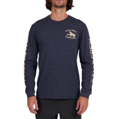 Salty Crew Frequent Flyer Premium L/S Tee Navy Heather Men's
