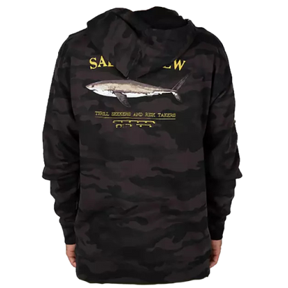 Salty Crew Men's Bruce Fleece Hoodie Black Camo Men's