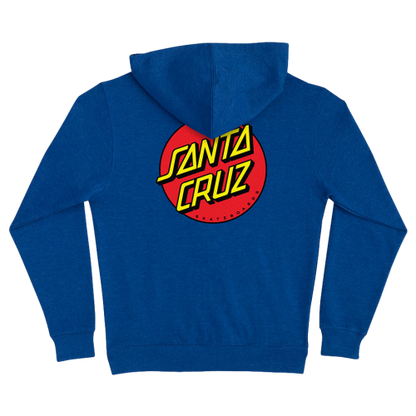 Santa Cruz Youth Classic Dot Royal Blue Zip Hoodie