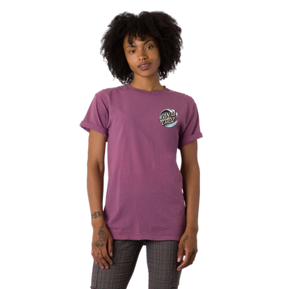 Santa Cruz Wave Dot T-Shirt Womens Purple Plum Raisin