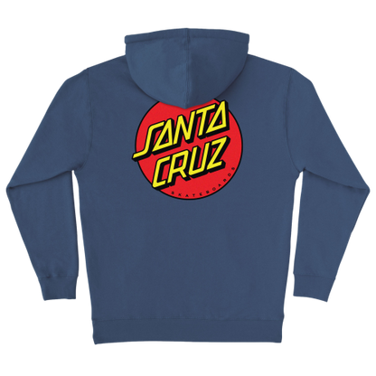 Santa Cruz Classic Dot P/O Hooded Heavyweight Sweatshirt Mens Storm Blue