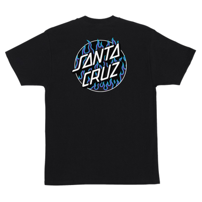 Santa Cruz X Thrasher Flame Dot T-Shirt Mens Black