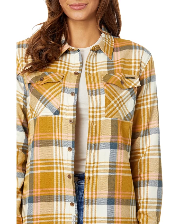Salty Crew Long Haul Flannel Women's Gold