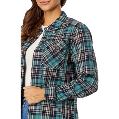 Slaty Crew Long Haul Flannel Women's Green