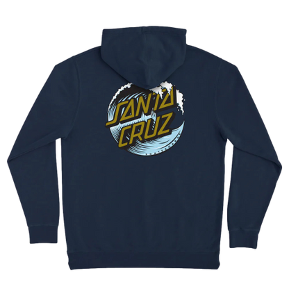 SANTA CRUZ WAVE DOT P/O HOODED HEAVYWEIGHT SLATE W/GOLD SWEATSHIRT