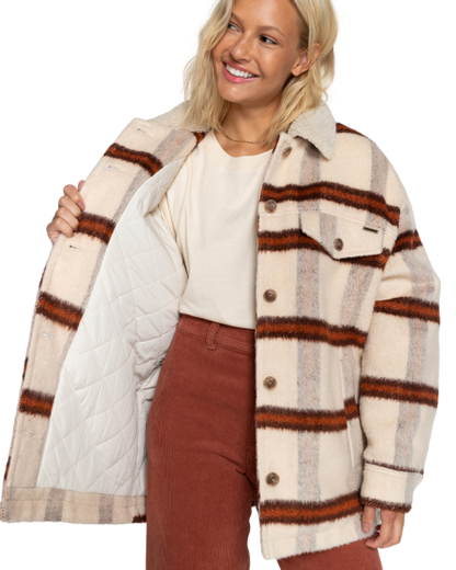 Billabong Lucky Charm Trucker Jacket Womens  Antique White