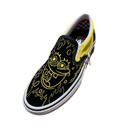 Vans Sponge Bob Gigliotti Slip On Womens Black/Yellow