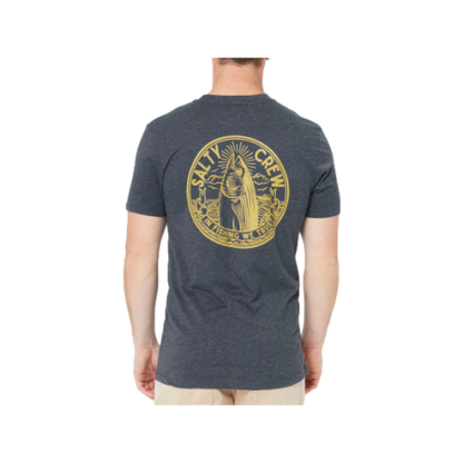 Salty Crew In Fishing We Trust Short Sleeve T-Shirt  Navy Heather
